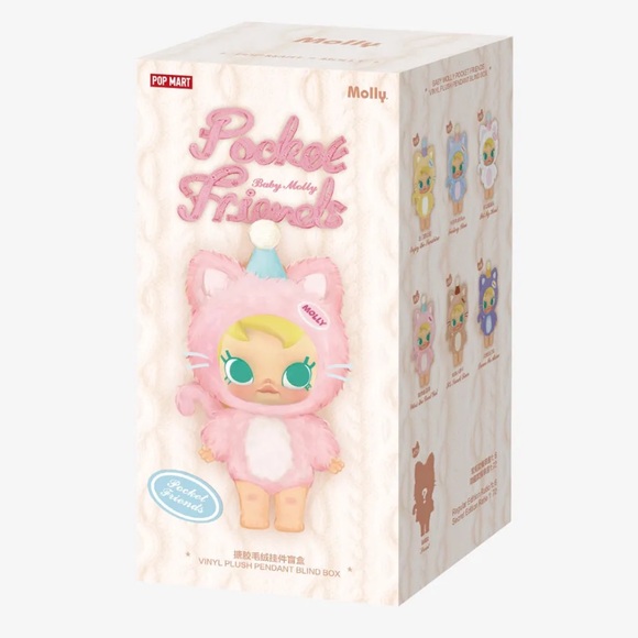 POP MART Baby Molly Pocket Friends Series-Vinyl Plush Pendant Blind Box - Picture 1 of 4